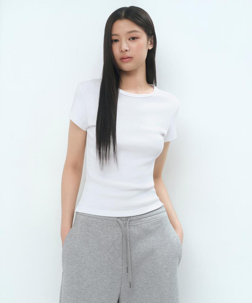 MUSINSA STANDARD WOMAN [Cooltandard] Women'S Slim Crew Neck T-Shirt (5 Colors)