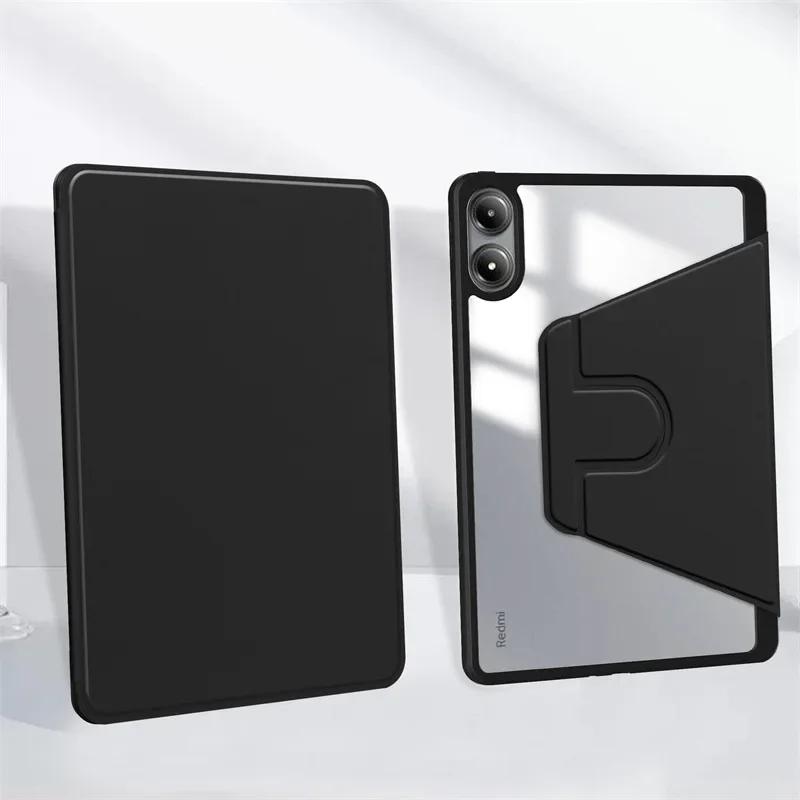 Вращающийся на 360 градусов магнитный чехол для планшета Xiaomi 5 6 Redmi Pad Pro 12.1 2024 SE 10.6 чехол-карандаш кожаный держатель подставка защита