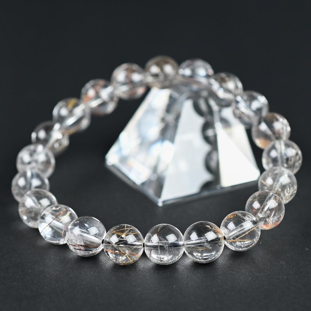 Браслет Eigado Красный Рутиловый Кварц 21 Внутренняя Натуральная Сила Хорошее Плодородие, Бусины, 9 мм, Диаметр Прибл.. 16см, Камень, Камень, Удача, Амулет, Фортуна,