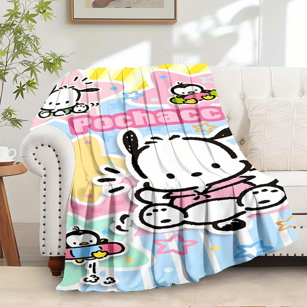 1pc Sanrio Pochacco Cute Cartoon Character Home Decor Blanket - Seasonal Universal Comfortable Washable Gift for All Ages, Perfect for All F