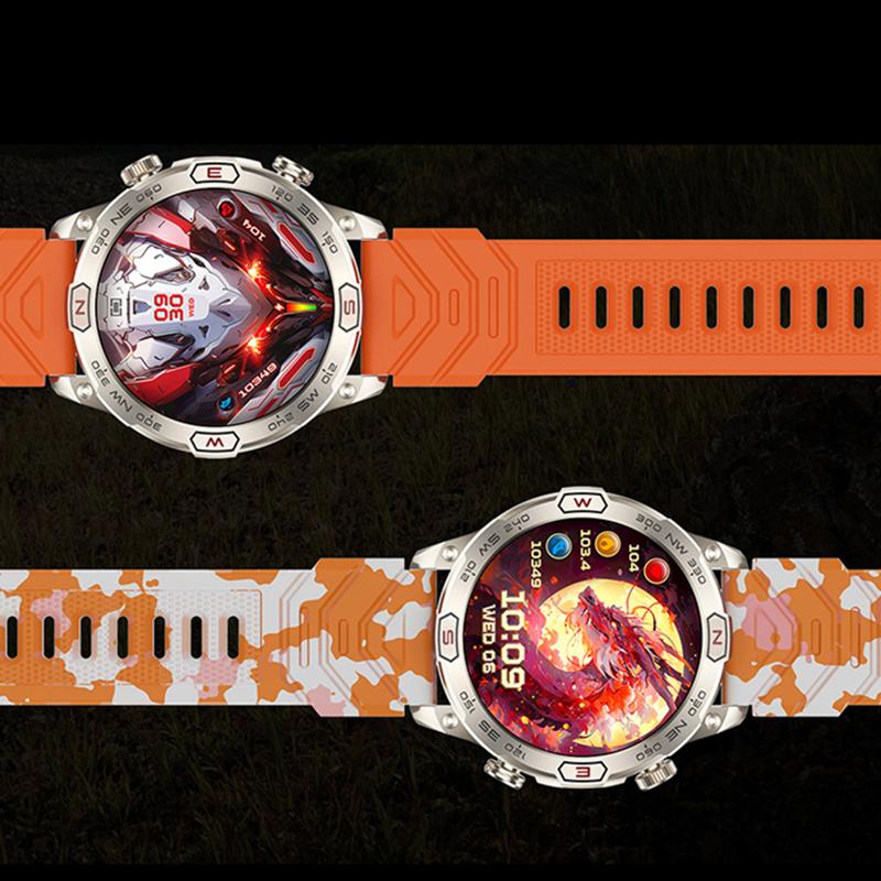 SCIONE Умные часы с пульсометром Bluetooth, голосовым помощником, компасом, фонариком, шагомером, спортивными часами на открытом воздухе