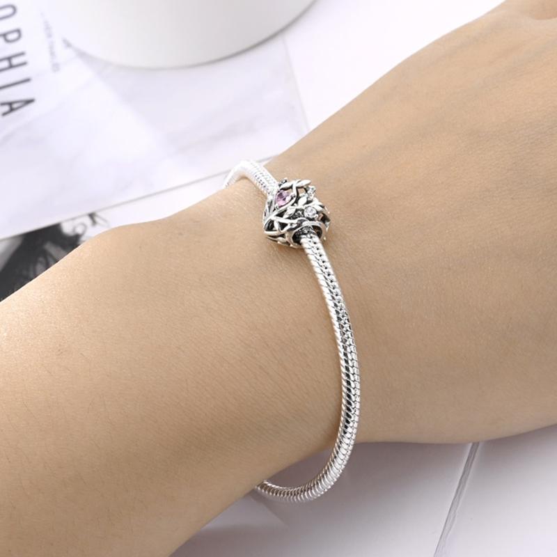 Оригинальный Классический Ретро Лотос Ангел-Хранитель Подвески-Шармы в Форме Сердца с Цирконом, Подходят для Браслетов, Ожерелий, DIY Ювелирных Изделий, Подарок