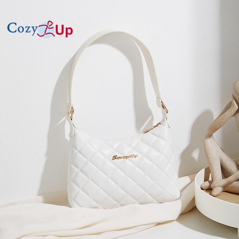 Cozy Up Fashionable Underarm Bag, Single Shoulder Diamond Pattern Texture Women's Bag