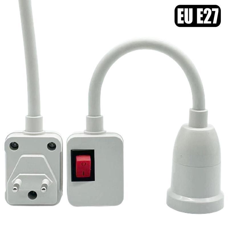 E17 Lamp Base Bulb Holder Light Socket EU US Plug Wall Flexible Bendable Holder Lamp Adapter Light Base With On/Off Switch