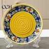 Ceramic Grater For Garlic Grinder Plate Bowl, Manual Ginger Fruit Zester Dish, All-in-One Prep Mixing Serving Tray, Modern Minimalist Kitchen
