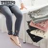 Леггинсы для девочек, детские весенне-осенние укороченные корейские брюки для тонких девочек, эластичные брюки, верхняя и внутренняя одежда для малышей