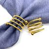 Classic Napkin Burr-Free Rings Smooth Plating Alloy Spring Bead Napkin Holder Gold Silver
