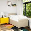 Maison Exclusive - Sommier à lattes de lit avec matelas Crème 90x200 cm Tissu