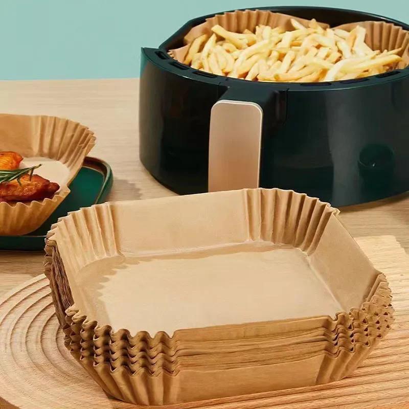 50 шт. Абсорбент жира для фритюрницы для бытовых противней с утолщенными силиконовыми бумажными прокладками