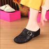 Baotou Hollow Half Slippers Women's Outer Wear Summer New Fashion Casual Versatile Low Heel Woven Sandals