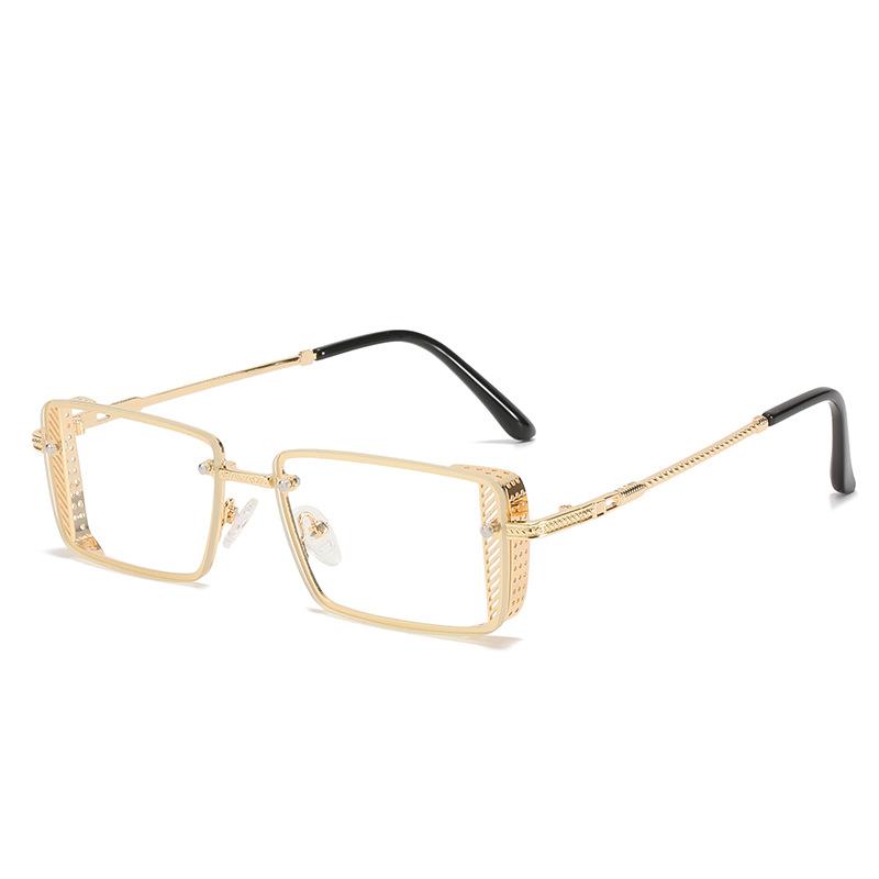 New punk metal small square frame fashion modern women's sunglasses ins sunglasses personalized square glasses