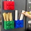 1 шт. строительный блок магнитный холодильник коробка для хранения, DIY декоративная полка, подходит для канцелярских товаров, ластиков для доски, соломинок,