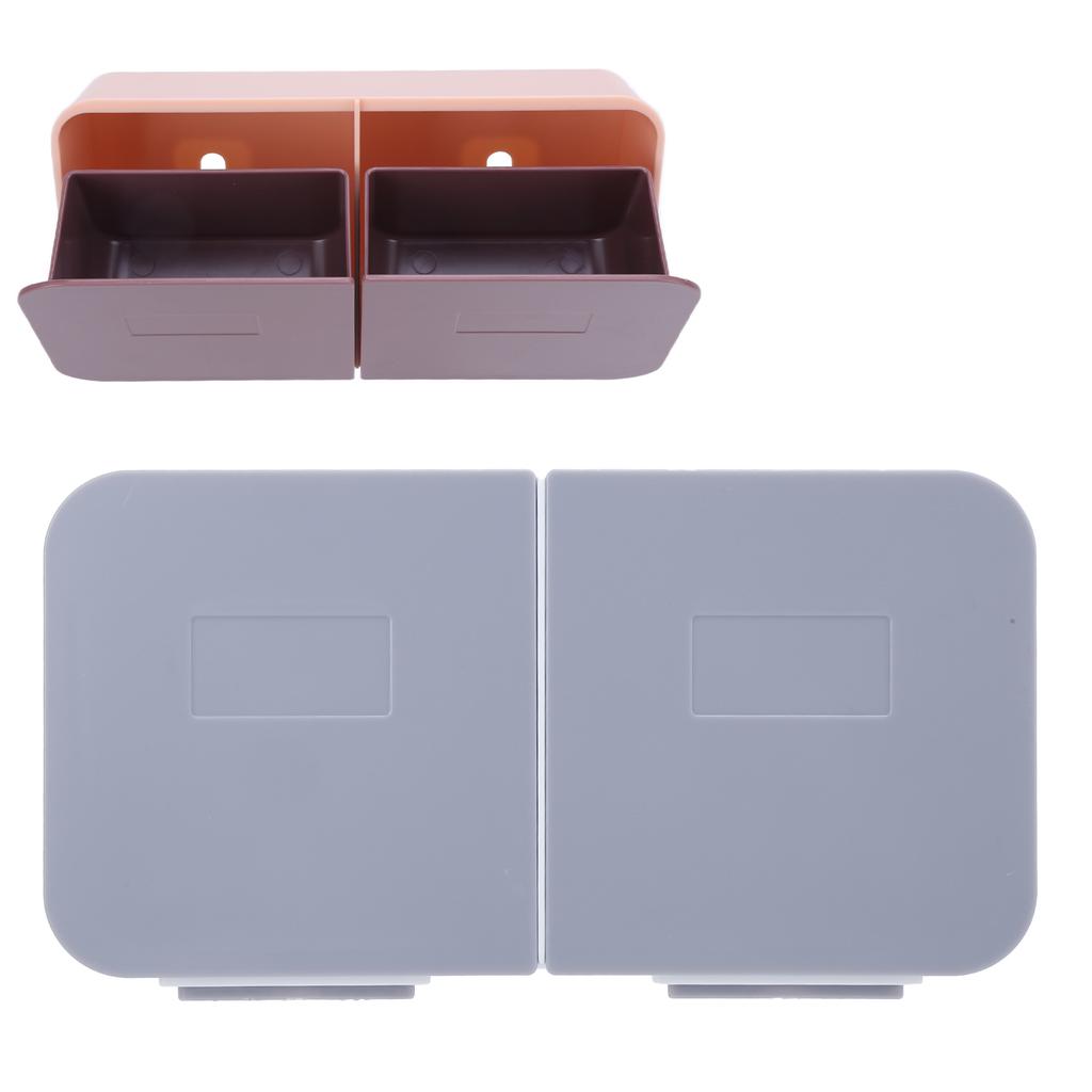 Настенный чехол для косметики, съемный моющийся органайзер для ватных дисков для ванной комнаты