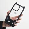 iPhone16 1514promax Transparent Cat Ear Case Compatible and Fits 13/12/11 Emerging Kitten