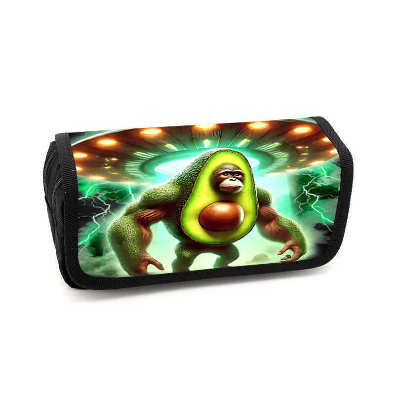 Brain rot pencil case Animation peripheral storage bag Stationery pencil case
