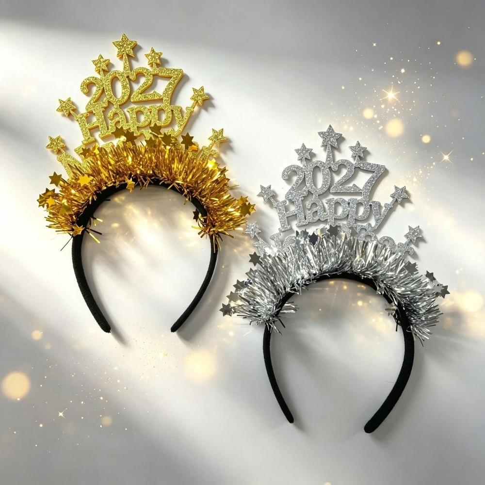 Star Glitter Hair Hoop Tinsel Party Hair Accessory Fashion New Year Headband Kids