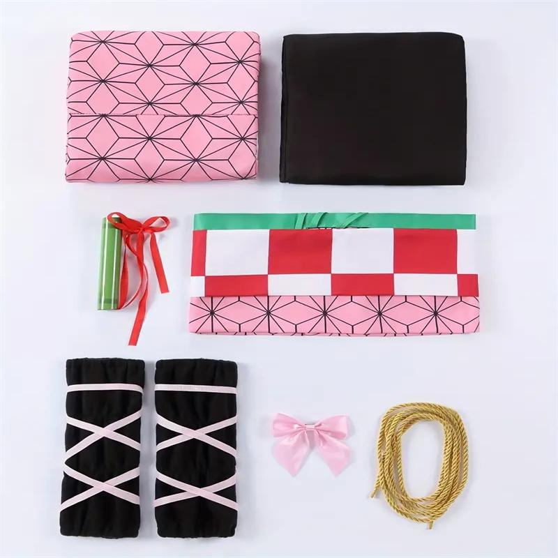 Demon Slayer Kamado Nezuko Косплей Костюм Японский Аниме Карнавал Вечеринка Взрослый Униформа Девушка Хэллоуин Костюм для Детей Дети