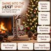 Creative Christmas Desktop Ornaments Wooden Ornaments, Santa Snowman Figurine with Moving Decorative Figures Swing, Rustic Holiday Tabletop