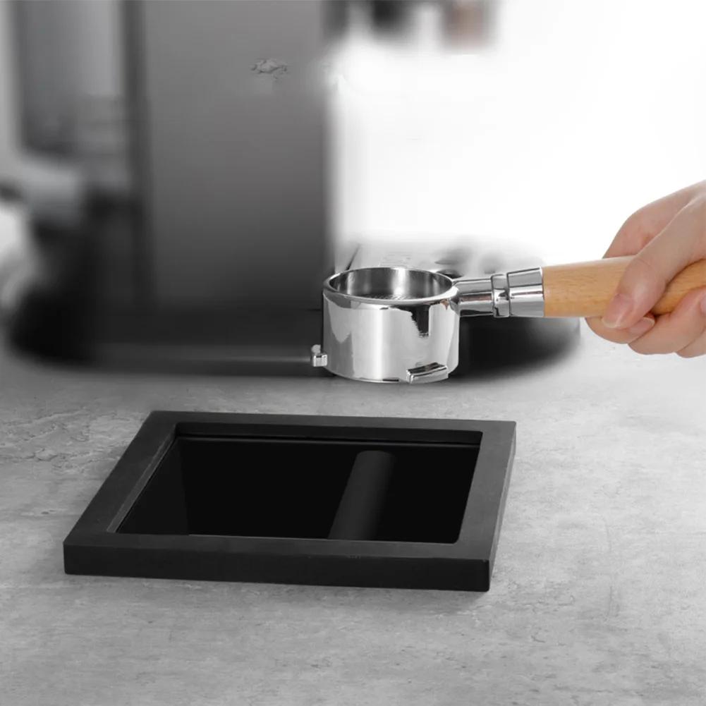 Coffee Grounds Box Stainless Steel Espresso Coffee Knock Box  Desktop Embedded Hollow Bottomless Grounds Bucket Grounds Bin