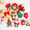 40PCS Christmas Ornaments Hanging Cartoon Santa Keychain Diy Accessories Handmade Jewelry Doll Christmas Tree Scene Decoration