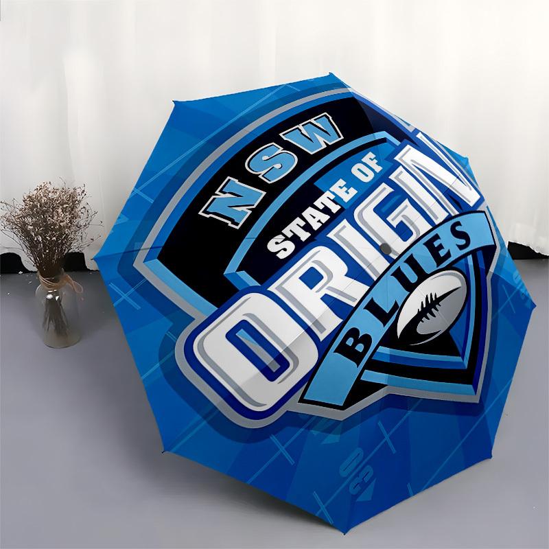State of Origin, Blues- Automatic Opening and Closing, 8-rib Structure Portable Umbrella, Suitable for Men and Women in All Seasons - Perfec