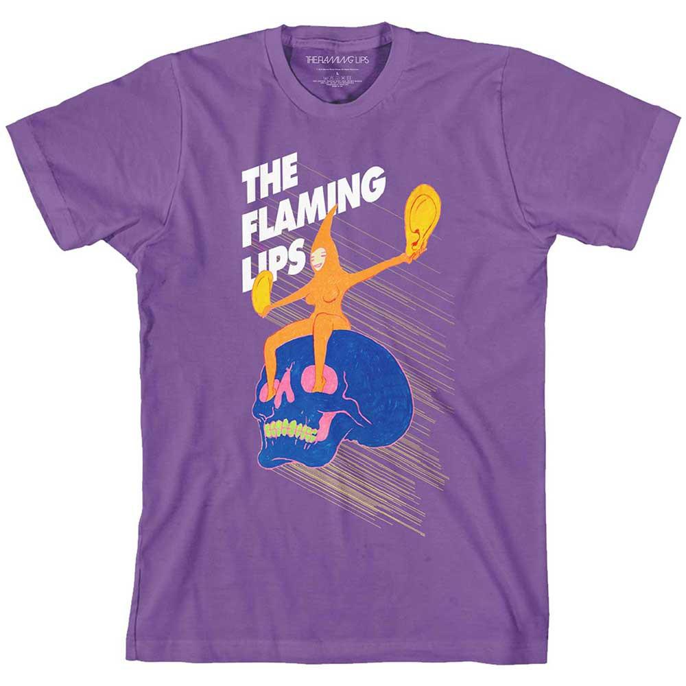 Men's Flaming Lips Skull Rider T-shirt Small Purple