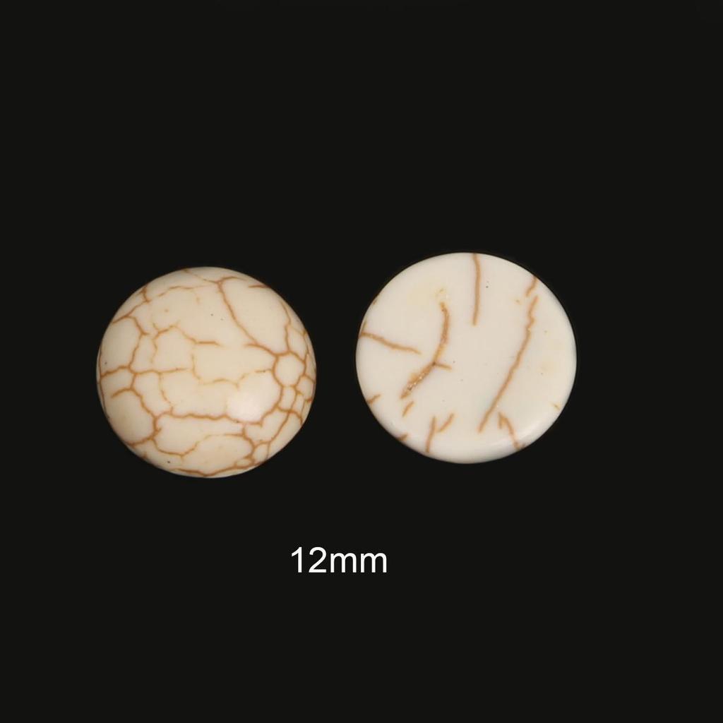 Синтетические бирюзовые белые бусины с круглым камнем, круглые бусины для изготовления ювелирных изделий, браслет, ожерелье, ножной браслет