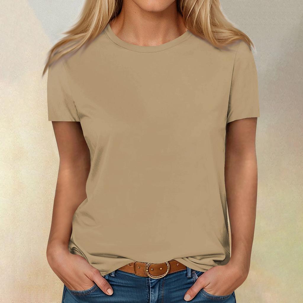 Рубашки с коротким рукавом для женщин, милые топы, однотонные футболки, блузки, повседневные базовые топы больших размеров, пуловеры
