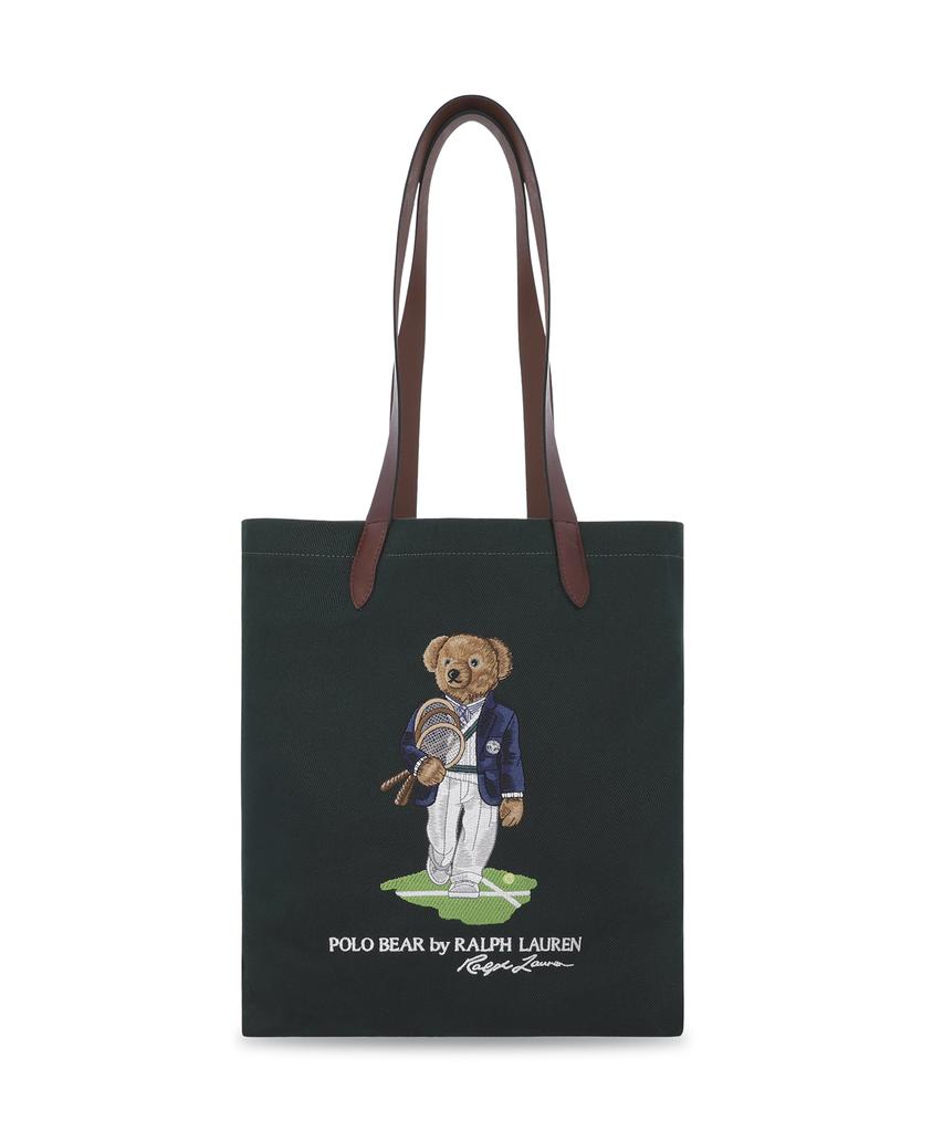 Сумка-тоут Polo Ralph Lauren Wimbledon Polo Bear - Зеленая