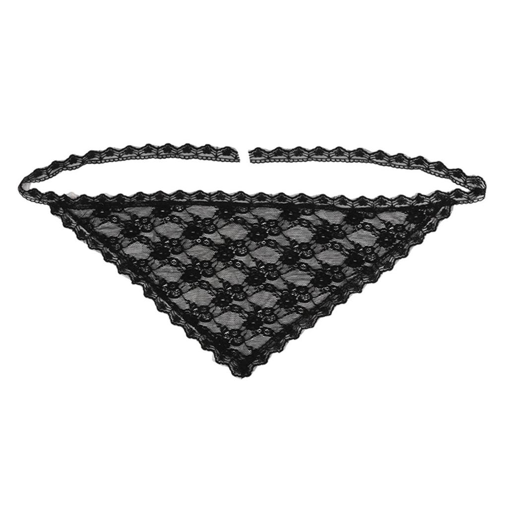 Double-use Triangle Short Half Skirt Butt Curtain Skirt Lace Trim Small Apron Soft Lace Stacked Ins Style Spring Headscarf