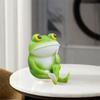 Мультяшная фигурка думающей лягушки, милое украшение животного, креативная маленькая статуэтка лягушки, для дома, для рабочего стола