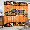 2 шт. занавески с принтом Happy Halloween для домашнего декора - оконные карманы с карнизом для спальни, офиса, кухни, гостиной