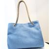 Fashion Linen Handbag Large Shopping Tote Holiday Big Basket Summer Beach Woven Beach Shoulder Bag