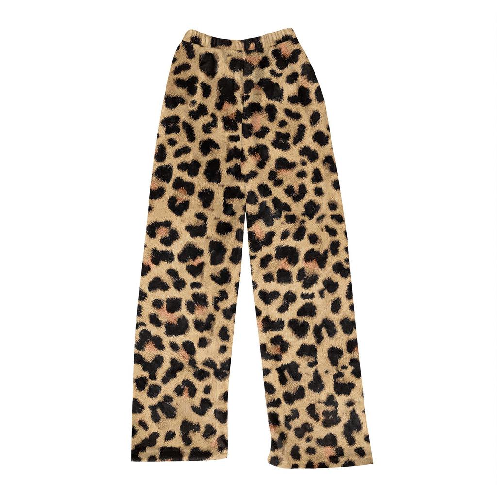 Women  Winter Plaid Pants Full Length Long Trousers Sports Pants