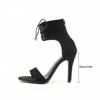 One Ankle Tie Sex женские большие размеры тонкие каблуки Sense черные ультра высокие каблуки сандалии