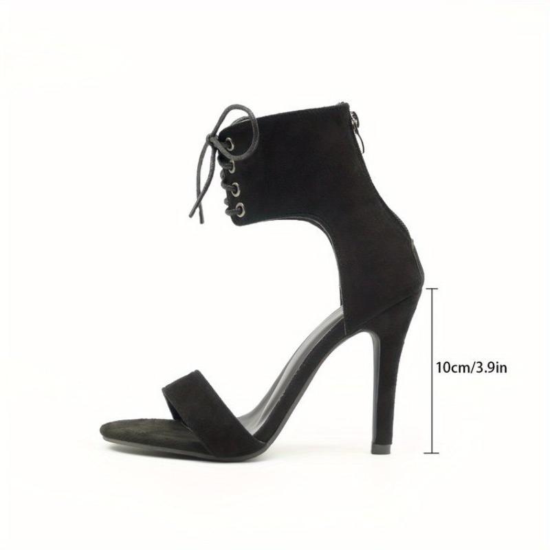One Ankle Tie Sex женские большие размеры тонкие каблуки Sense черные ультра высокие каблуки сандалии