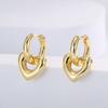 Милые и изысканные модные серьги-пряжки Love Ear, две пары сережек из титановой стали, легкие, роскошные, темпераментные, высокие, универсальные серьги