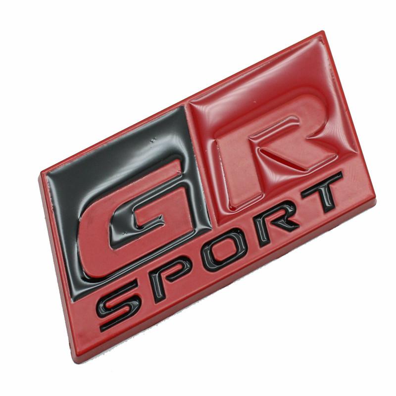 3D GR Sport Logo Car Decal Front Hood Grille Emblem Badge Sticker For Toyota HV YARiS RZ RC RS Prius Lexus Harrier GRMN Stickers
