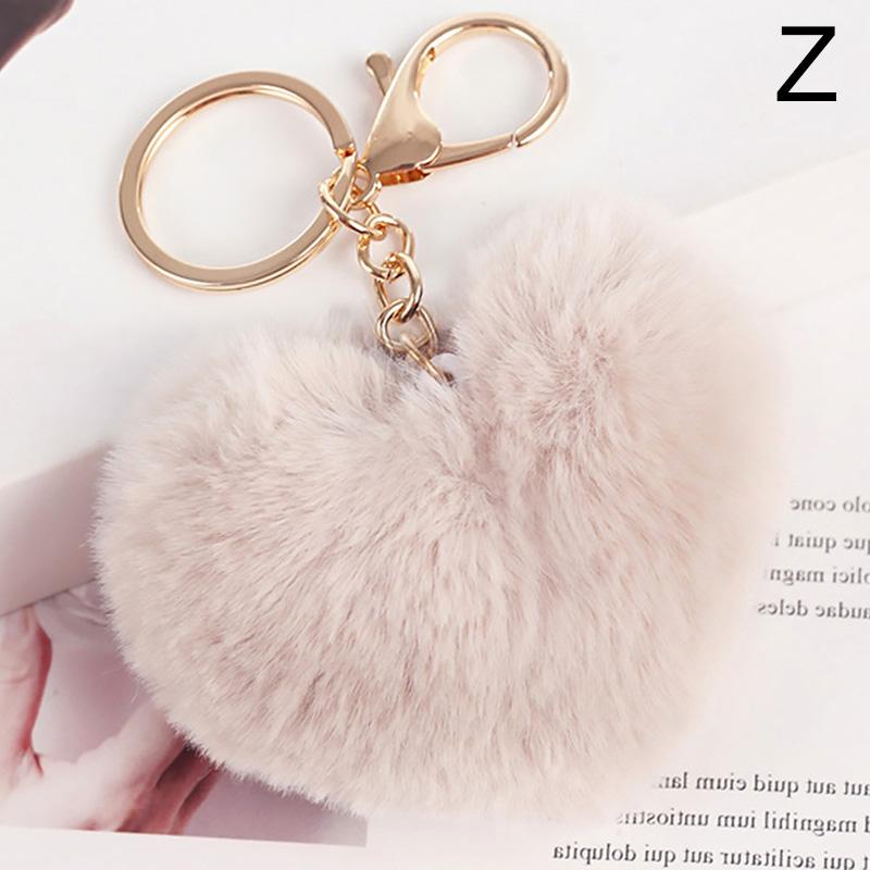 1 шт. помпон сердце любовь брелки плюшевые шарики из меха пушистая модная сумка ювелирные изделия женские украшения автомобиля