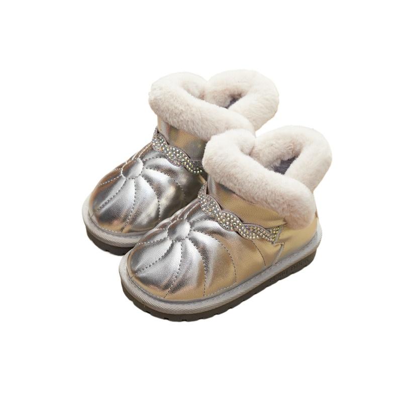 New Fashion Simple Girls' Boots Versatile Comfort Child Shoes Warm Trendy Women's Boot Anti Slip Waterproof Winter Snow Boots
