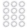 12Pcs Imitation Pearl Napkin Rings Set Elegant Rhinestone Napkin Holder