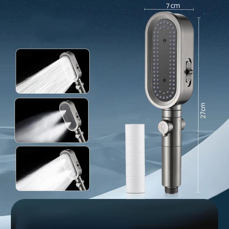 3 в 1 душевая лейка высокого давления с фильтром, регулируемая насадка для душа, высокая насадка для душа, экономия воды, остановка подачи воды одной кнопкой