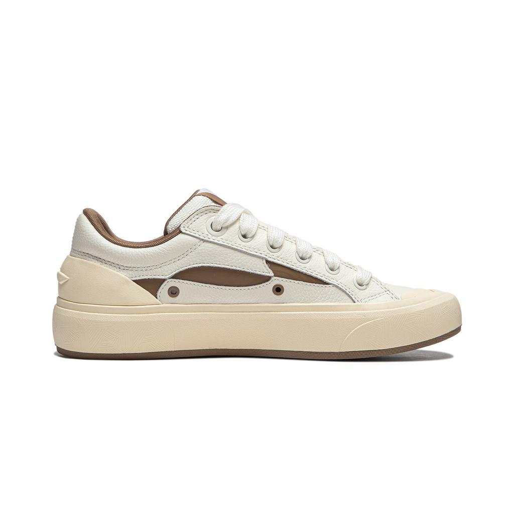 Li-Ning Li Ning Non slip Lightweight Low top Skateboard Shoes Men's Beige Brown AEPU027-6