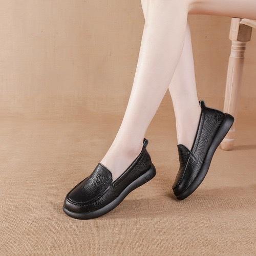 Женские повседневные туфли-лоферы на платформе Удобная деловая обувь для работы Кожаные туфли-лоферы для женщин Плоские туфли для вождения и ходьбы Модельные туфли Пенни-лоферы