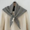 Women S 100 Australian Wool Triangle Scarf Spring Solid Color Versatile Shawl