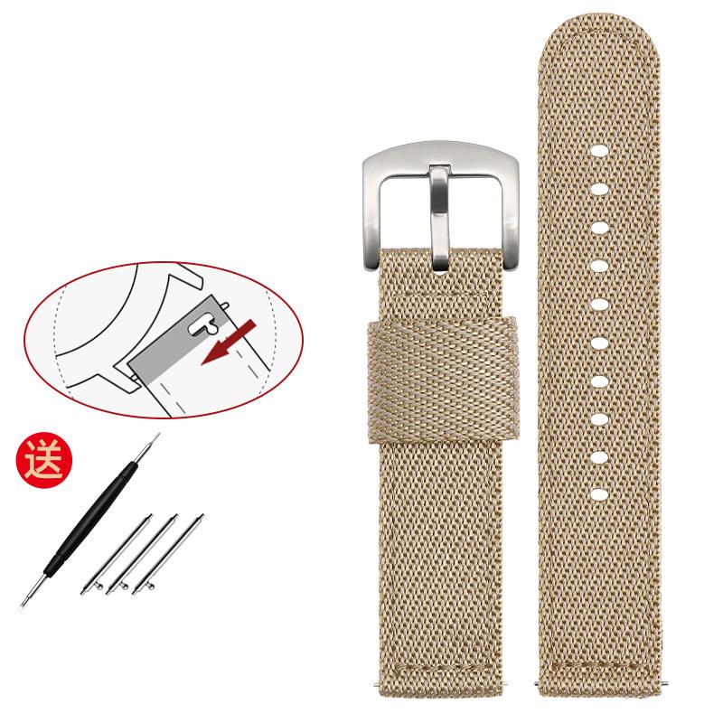 Нейлоновый ремешок для пожилых людей, 18 мм, 20 мм, 22 мм, 24 мм, быстросъемный водонепроницаемый браслет, ремешок для наручных часов