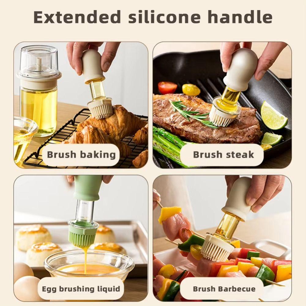 2 in 1 Measuring Oil Bottle Heat Resistant Barbecue Spray Bottle Kitchen Oil Bottle Kitchen