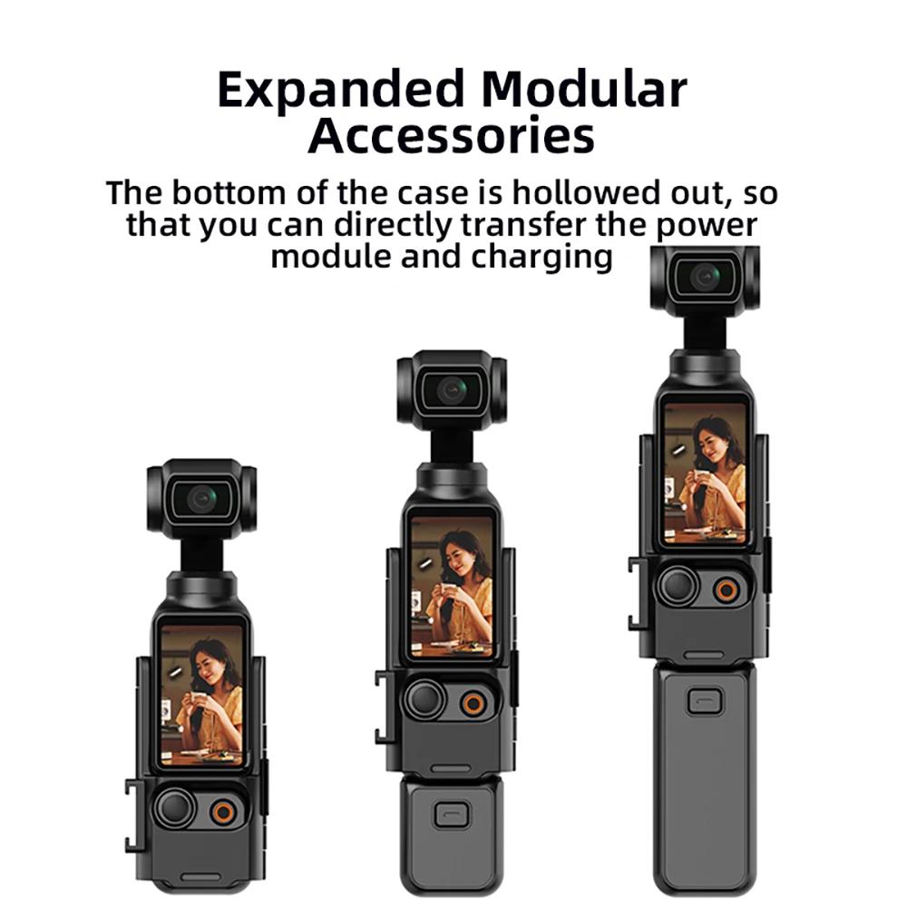 Рамка-расширитель для камеры DJI OSMO Pocket 3, защитный чехол, кронштейн, быстросъемный, многофункциональный адаптер с холодным башмаком, аксессуары