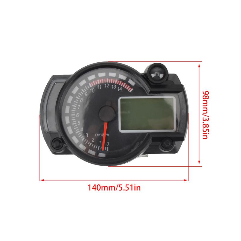 Motorcycle Universal Speedometer 12v LCD 7 Colors for Honda Suzuki Yamaha Kawasaki Digital Odometer Gauge Moto Dashboard Meter