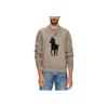 Polo FW23 Big Pony Logo Embroidered Crew Neck Long Sleeve Sweatshirt Men Sweatshirt Gray 710766862-013